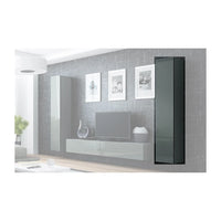 Armadio a muro VIGO '180' 180/40/30 grigio/lucido grigio