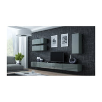 Mobiletto VIGO "90" completo 90/35/32 grigio/lucido grigio