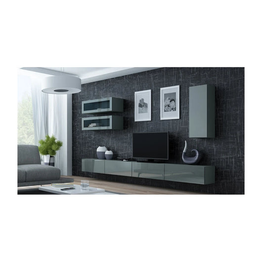 Mobiletto VIGO "90" completo 90/35/32 grigio/lucido grigio