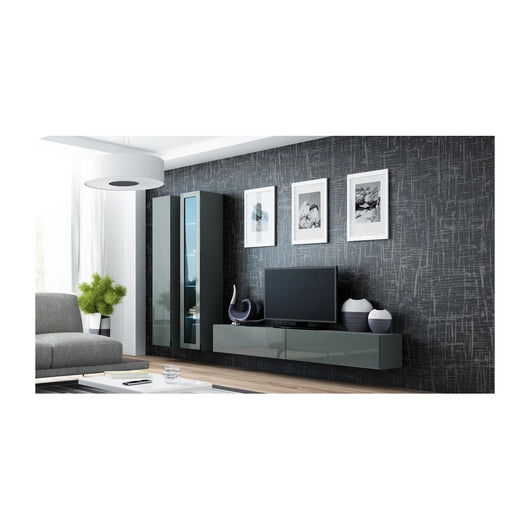 Armadio a muro VIGO '180' 180/40/30 grigio/lucido grigio