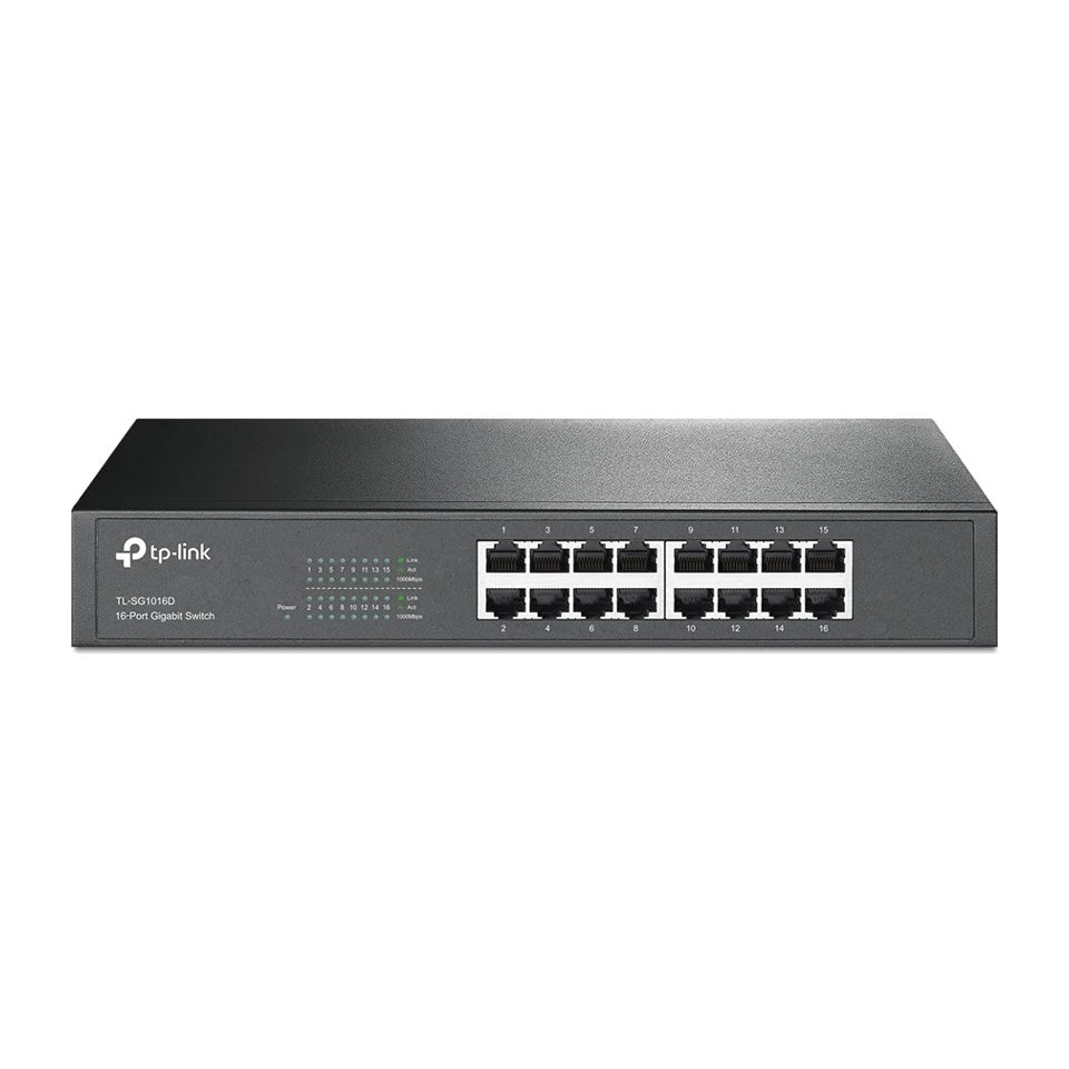 Switch di rete Gigabit da 16 porte TP-Link per desktop o montaggio a rack