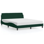 Letto matrimoniale | Letto per adulti | Giroletto Dover Verde Scuro 160x200 cm in Velluto