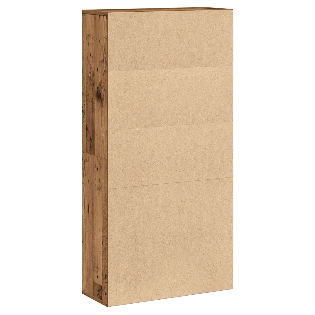 Libreria-Scaffale per Libri-Mobile di Stoccaggio Legno Vecchio 60x24x120 cm in Legno Multistrato