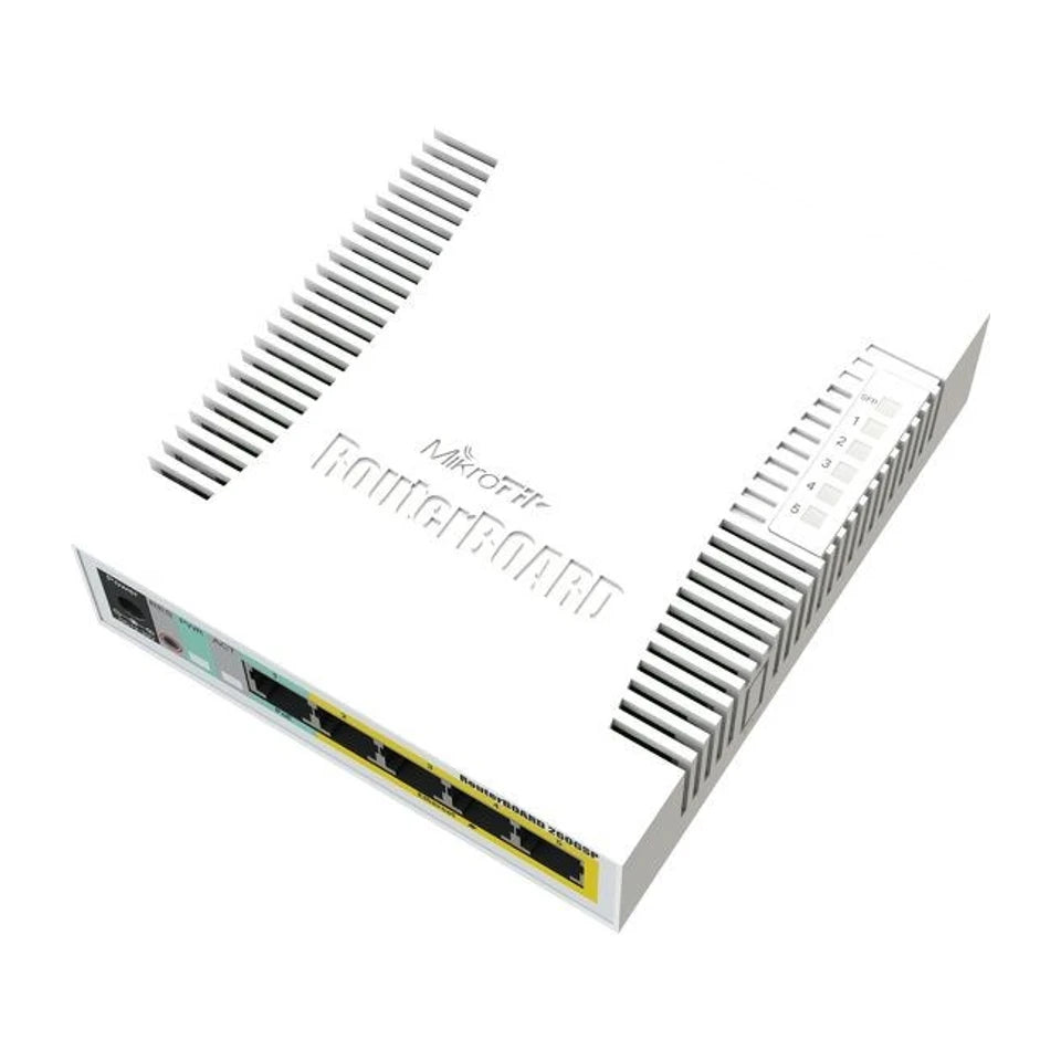 Switch di rete Mikrotik CSS106-1G-4P-1S Gigabit Ethernet (10/100/1000) con Power over Ethernet (PoE) Bianco