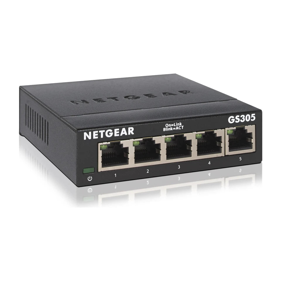 NETGEAR GS305 Switch Ethernet Gigabit non gestito (10/100/1000) Nero