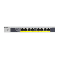 NETGEAR GS108LP Switch Gigabit Ethernet non gestito con Power over Ethernet (PoE) 1U nero, grigio