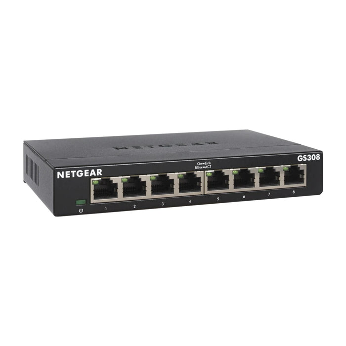 Switch di rete NETGEAR GS308-300PES non gestito L2 Gigabit Ethernet (10/100/1000) Nero