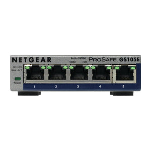Switch di rete NETGEAR GS105E-200PES gestito L2/L3 Gigabit Ethernet (10/100/1000) Grigio