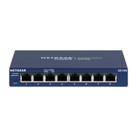 Switch di rete NETGEAR GS108GE Gigabit Ethernet non gestito (10/100/1000) Blu
