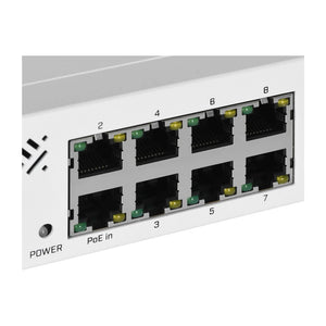 Switch di rete Mikrotik CSS610-8G-2S+IN Gigabit Ethernet (10/100/1000) con Power over Ethernet (PoE) Bianco