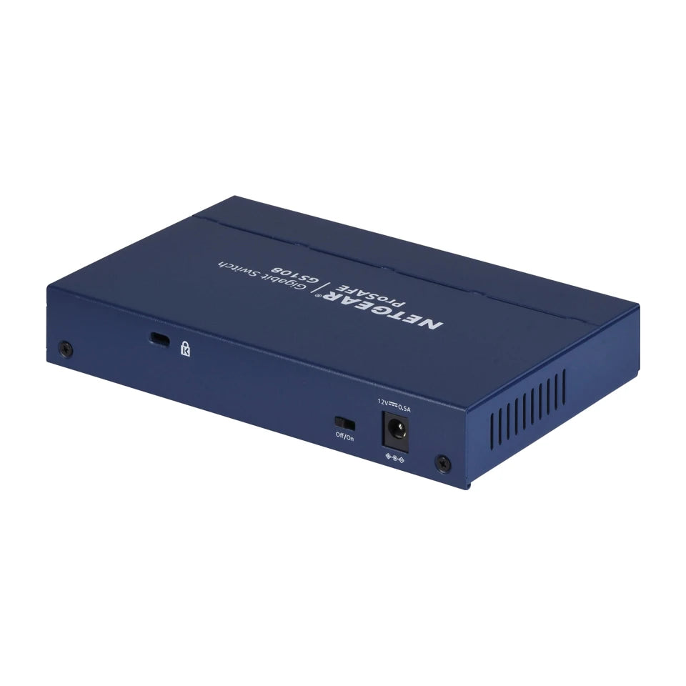 Switch di rete NETGEAR GS108GE Gigabit Ethernet non gestito (10/100/1000) Blu