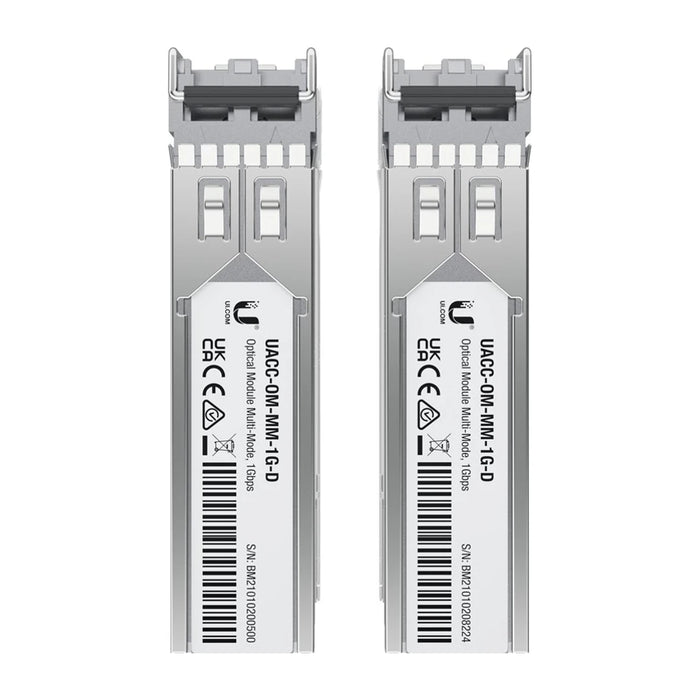 Modulo trasceiver di rete Ubiquiti UACC-OM-MM-1G-D-2 Fibra ottica 1250 Mbit/s SFP