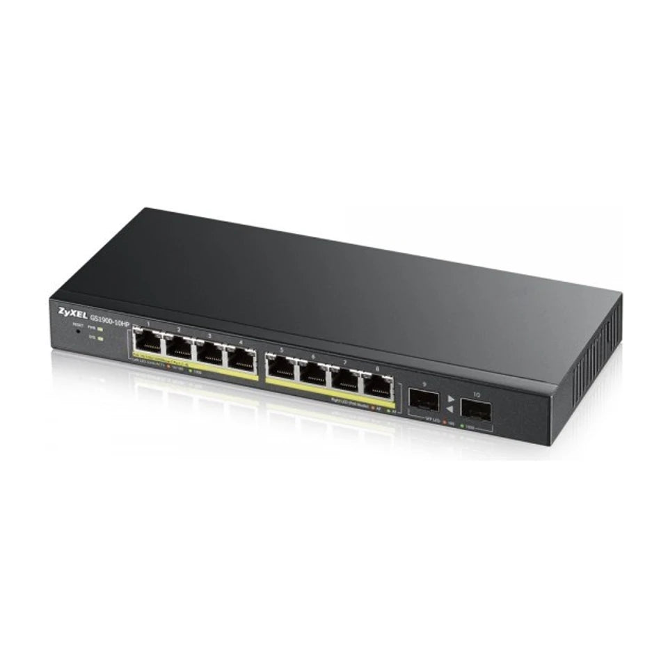 Zyxel GS1900-8HP v3 PoE Gestito L2 Gigabit Ethernet (10/100/1000) Power over Ethernet (PoE) Nero