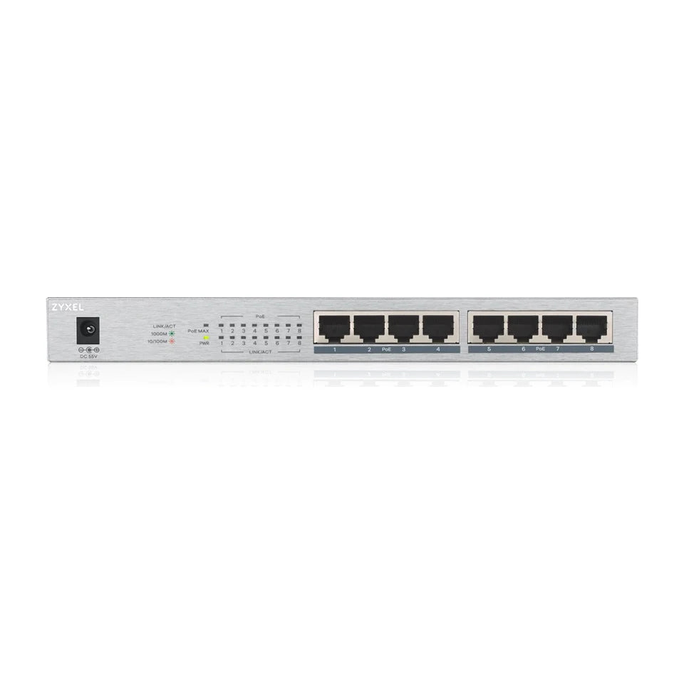 Zyxel GS1008HP Switch Ethernet Gigabit non gestito (10/100/1000) Power over Ethernet (PoE) Grigio