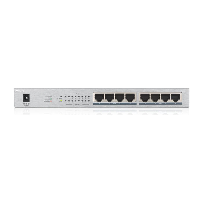 Zyxel GS1008HP Switch Ethernet Gigabit non gestito (10/100/1000) Power over Ethernet (PoE) Grigio