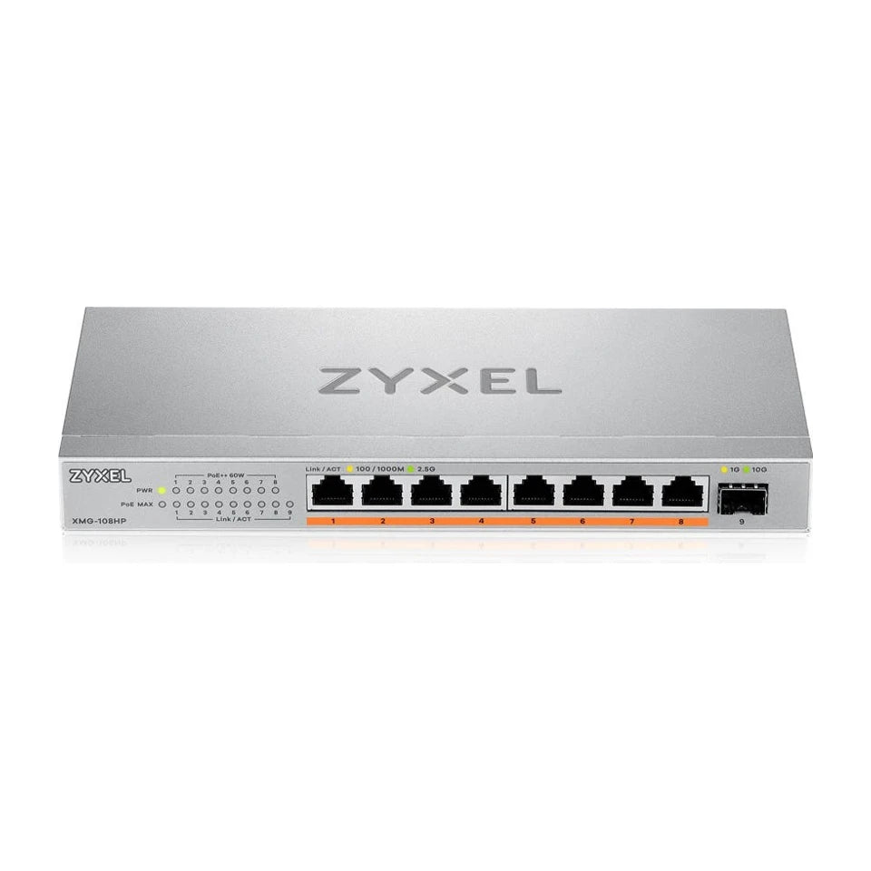 Zyxel XMG-108HP Switch Ethernet 2.5G non gestito con Power over Ethernet (PoE) (100/1000/2500)