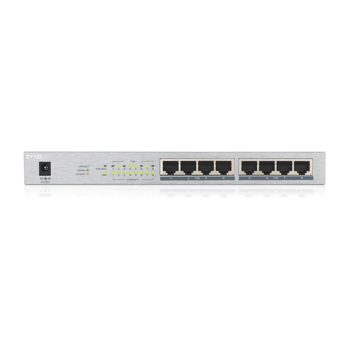 Zyxel GS1008HP Switch Ethernet Gigabit non gestito (10/100/1000) Power over Ethernet (PoE) Grigio