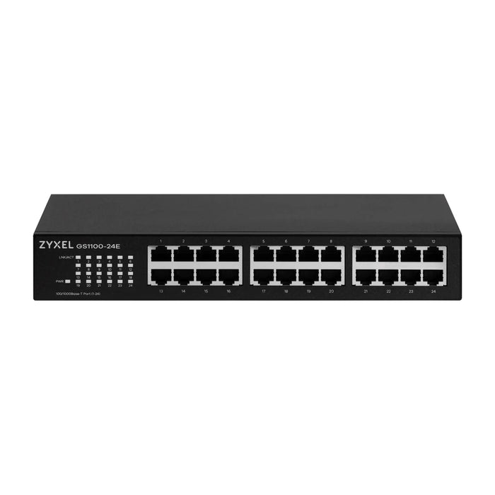 Zyxel GS1100-24E Switch Ethernet Gigabit non gestito (10/100/1000) Nero