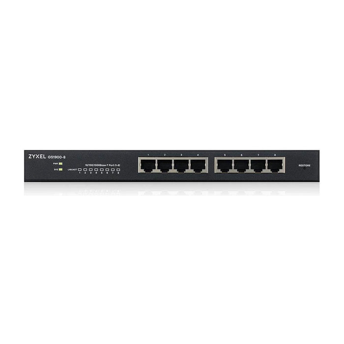 Zyxel GS1900-8 Switch Ethernet Gigabit gestito L2 (10/100/1000) Nero