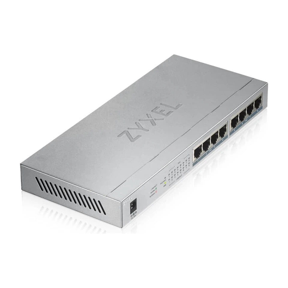 Zyxel GS1008HP Switch Ethernet Gigabit non gestito (10/100/1000) Power over Ethernet (PoE) Grigio