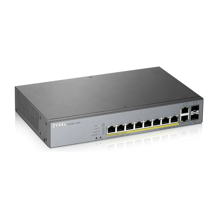 Switch di rete Zyxel GS1350-12HP-EU0101F gestito L2 Gigabit Ethernet (10/100/1000) Power over Ethernet (PoE) Grigio