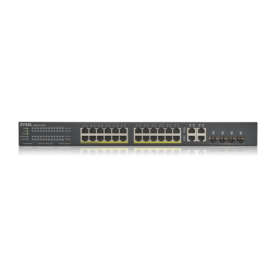 Zyxel GS1920-24HPV2 Switch Gigabit Ethernet gestito con Power over Ethernet (PoE) nero