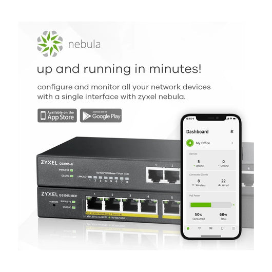 Zyxel GS1915-8 Switch gestito L2 Gigabit Ethernet (10/100/1000) Nero