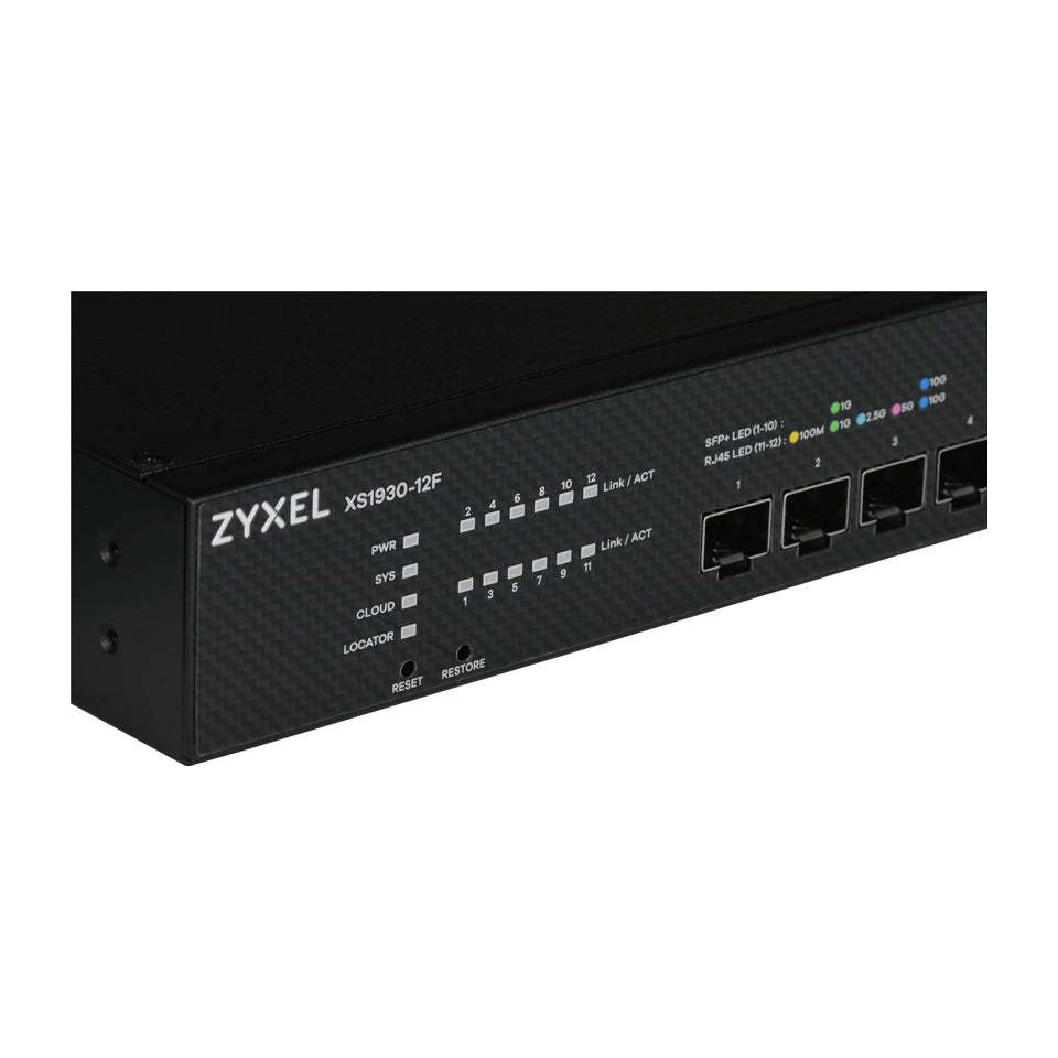 Switch di rete Zyxel XS1930-12F-ZZ0101F gestito L2/L3 nero