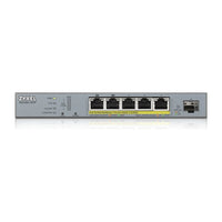 Switch di rete Zyxel GS1350-6HP-EU0101F gestito L2 Gigabit Ethernet (10/100/1000) Power over Ethernet (PoE) Grigio