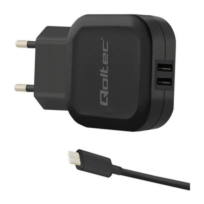 Caricatore per dispositivi mobili Qoltec 50188 per laptop, smartphone, smartwatch, tablet, telefono, universale nero AC, DC da interno