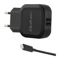 Caricatore per dispositivi mobili Qoltec 50188 per laptop, smartphone, smartwatch, tablet, telefono, universale nero AC, DC da interno