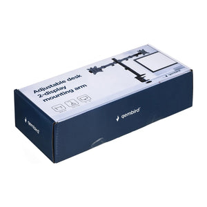 Supporto per monitor / stand Gembird MA-D2-01 81,3 cm (32") Nero da scrivania