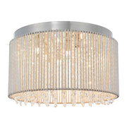 Plafoniera glamour cromo cristallo tonda 10xG9 Endon Galina