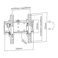 Supporto TV Gembird WM-42T-02 106,7 cm (42") Nero