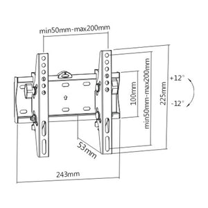 Supporto TV Gembird WM-42T-02 106,7 cm (42") Nero