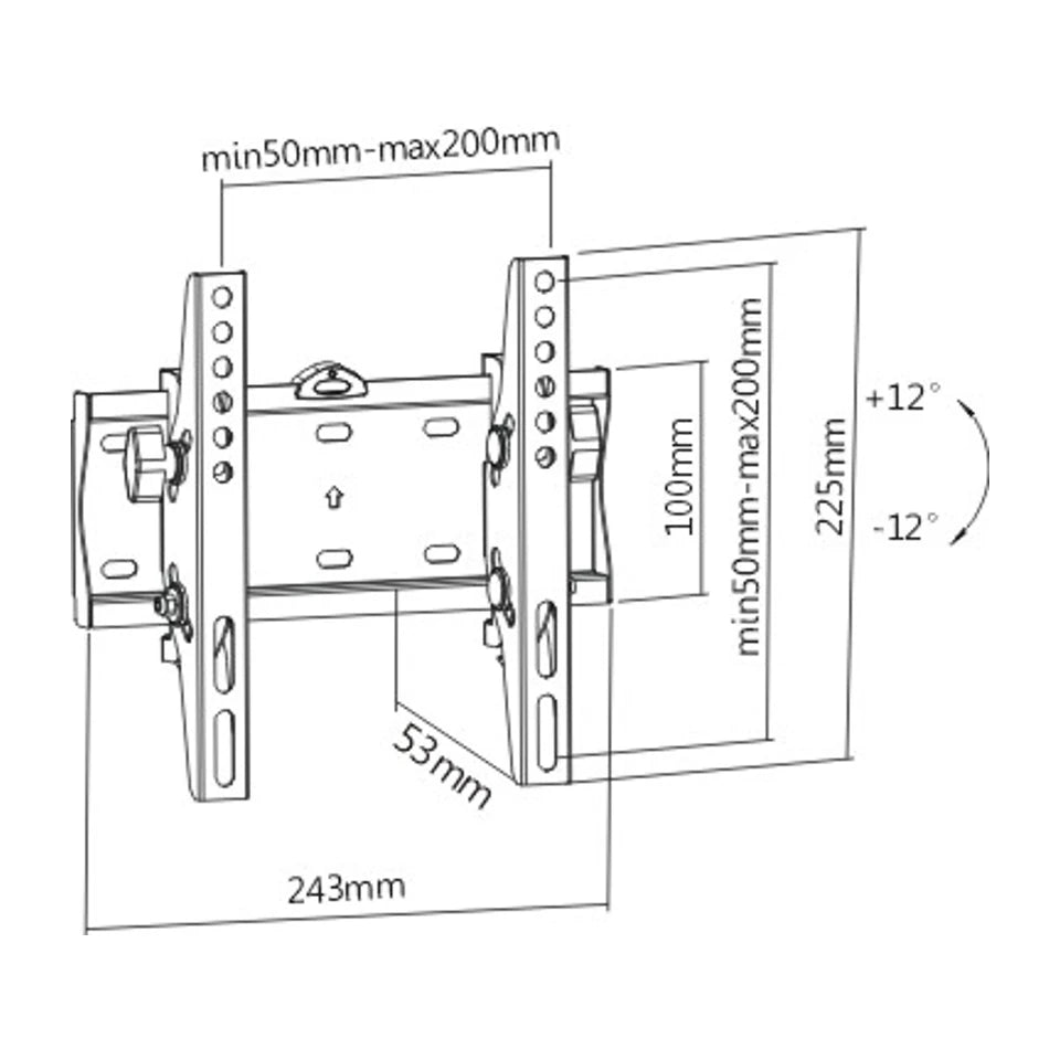 Supporto TV Gembird WM-42T-02 106,7 cm (42") Nero