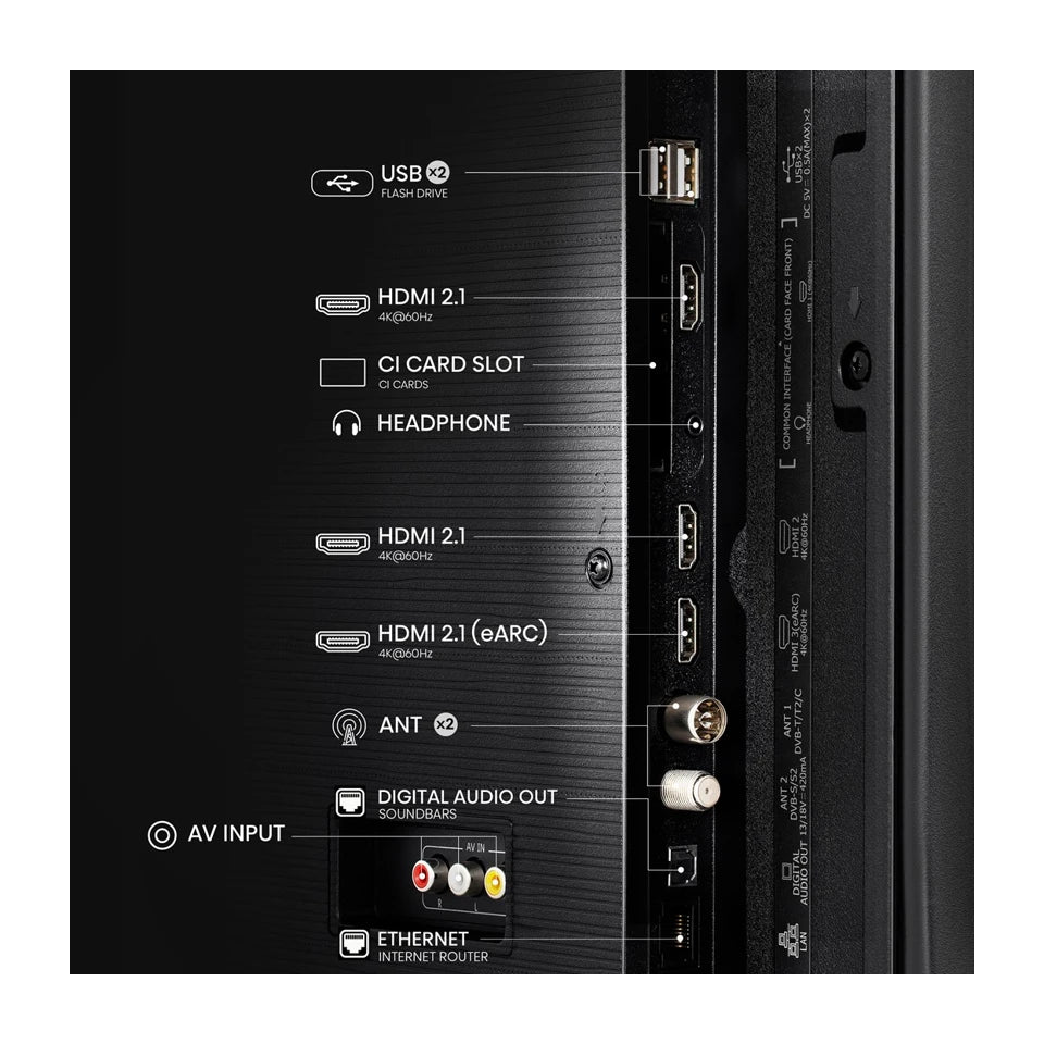 TV Hisense 55E7NQ 139,7 cm (55") 4K Ultra HD Smart TV Wi-Fi Nero 330 cd/m²