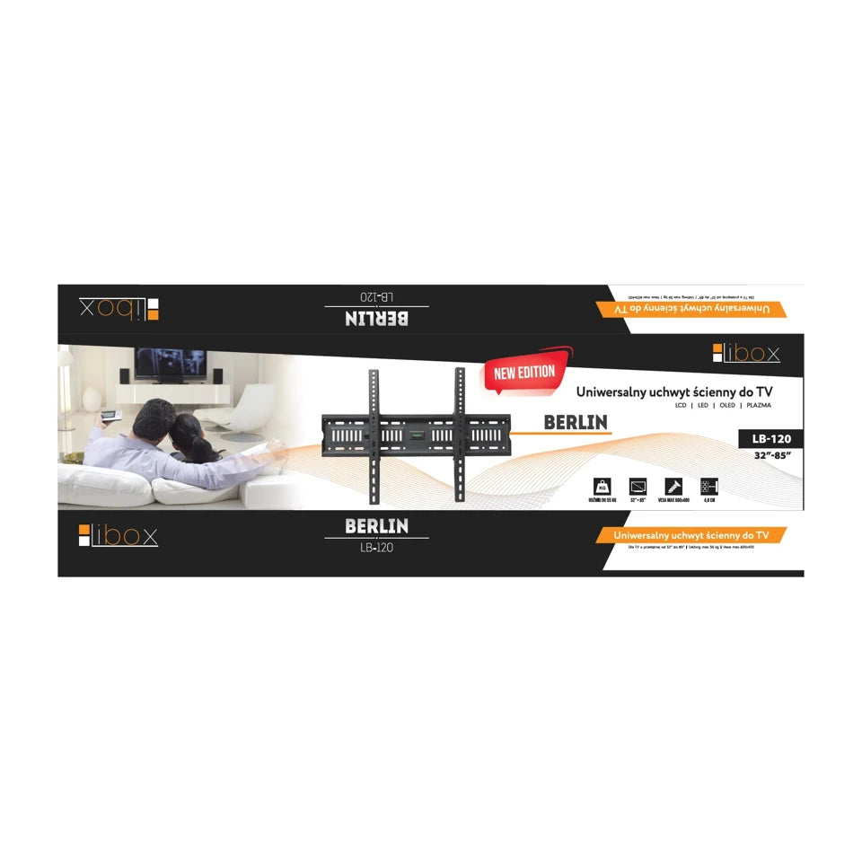 Supporto TV Libox LB-120 2,16 m (85") Nero