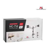 Supporto da scrivania per due monitor LCD Maclean MC-714 13-27 "8kg in alluminio