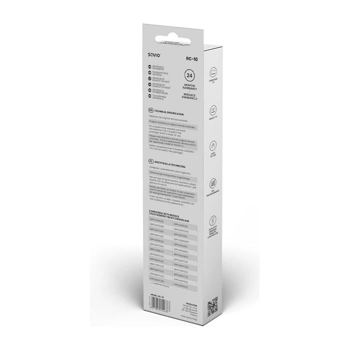 Telecomando universale SAVIO/sostitutivo per TV PHILIPS RC-10 IR Wireless