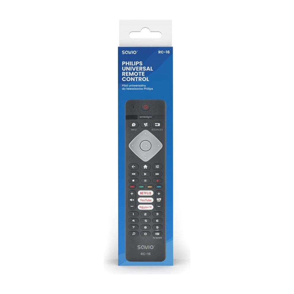 Telecomando universale Savio/ricambio per TV Philips, SMART TV, RC-16