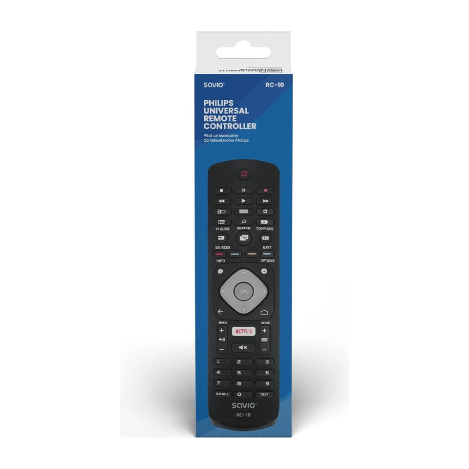 Telecomando universale SAVIO/sostitutivo per TV PHILIPS RC-10 IR Wireless