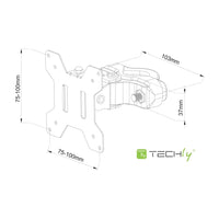 Techly ICALCD100BK Scrivania nera