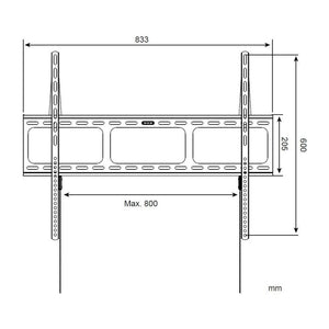 Supporto a parete Techly per TV LED LCD da 42-80 pollici Ultra Slim Fisso H600mm" ICA-PLB 860