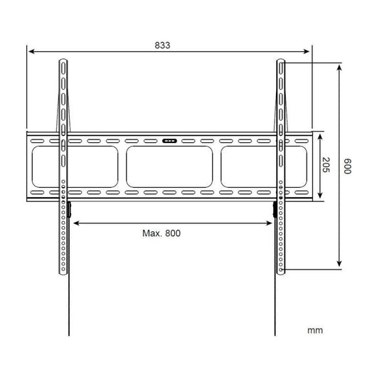 Supporto a parete Techly per TV LED LCD da 42-80 pollici Ultra Slim Fisso H600mm" ICA-PLB 860