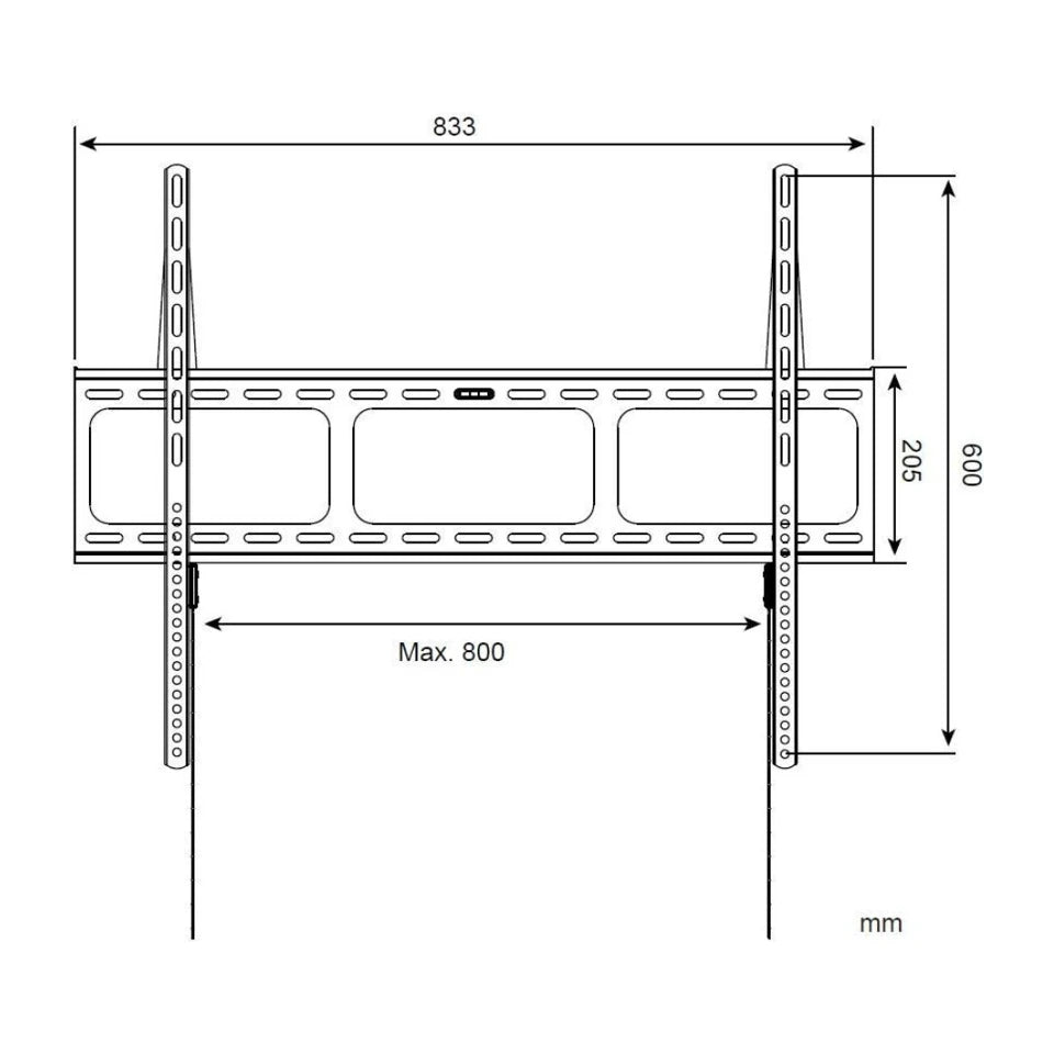 Supporto a parete Techly per TV LED LCD da 42-80 pollici Ultra Slim Fisso H600mm" ICA-PLB 860