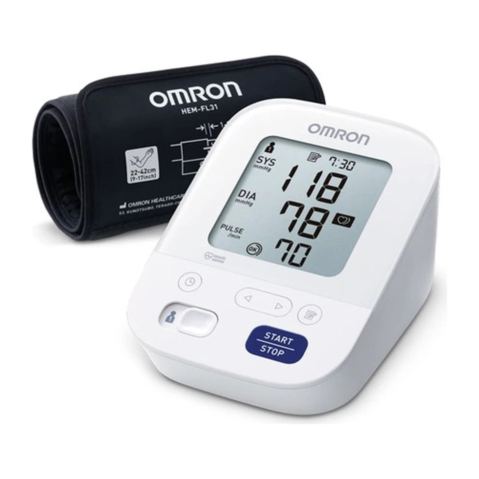 Omron M3 Comfort Misuratore di Pressione Automatico da Braccio per 2 Utenti