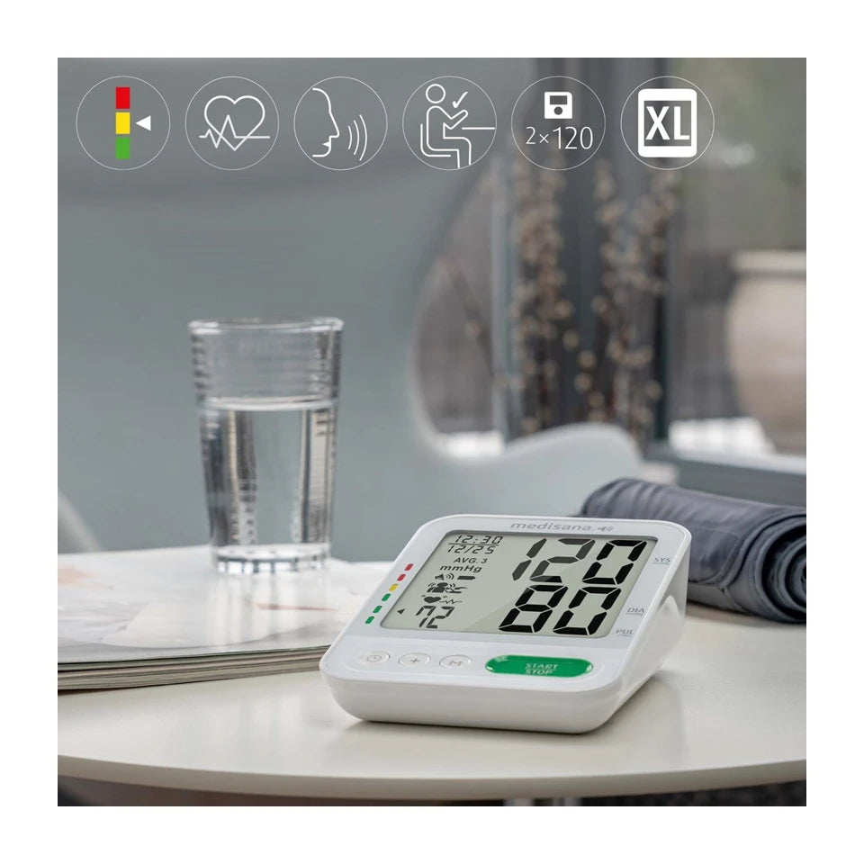 Misuratore di pressione sanguigna per braccio Medisana BU 586 con funzione vocale