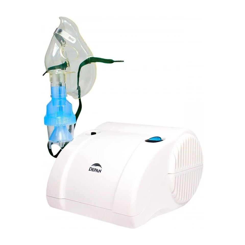 Inalatore a pistone silenzioso con due maschere