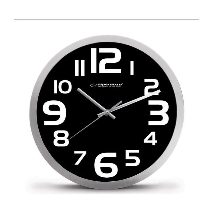 Orologio da parete Esperanza EHC013K - Zurigo - Nero Orologio al quarzo Ovale Nero, Bianco